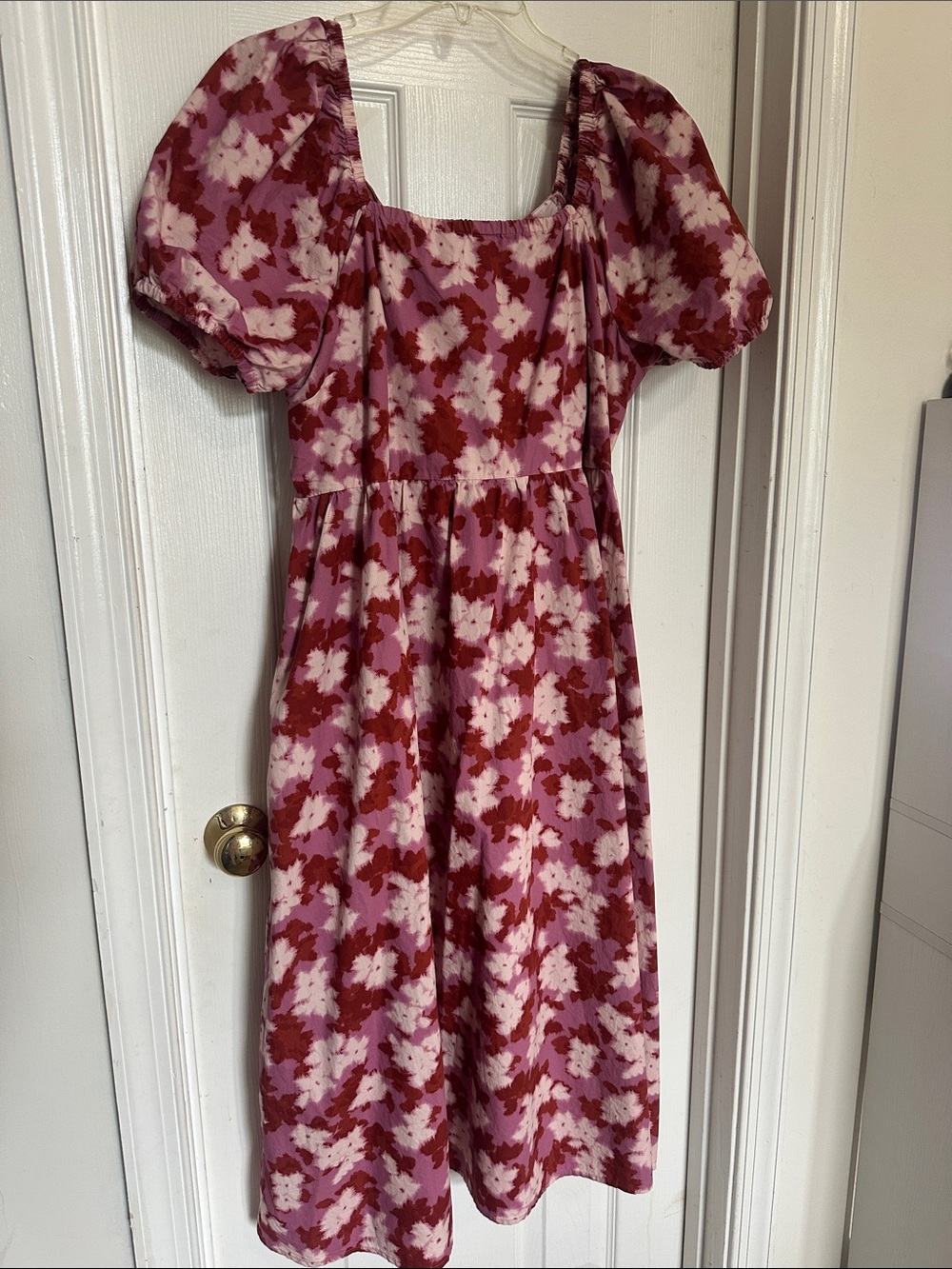 Time & Tru Pink Tie-Dye Print dress